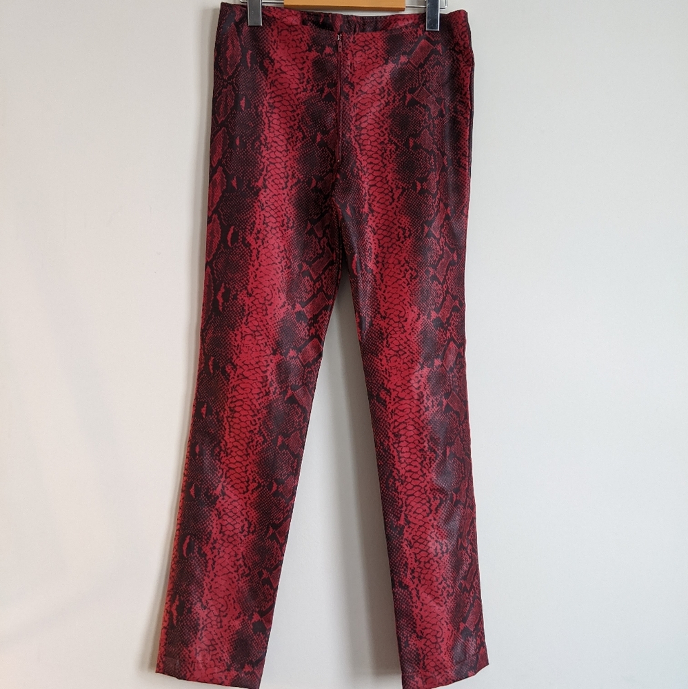 Vintage Red Snakeskin Pants